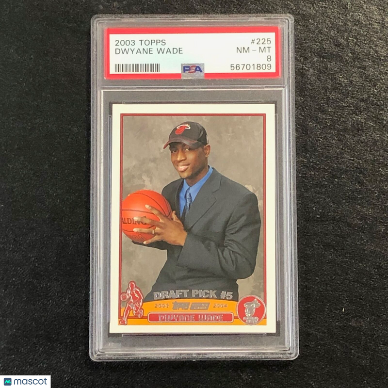 2003 Topps #225 Dwyane Wade PSA 8 NM-MT Heat