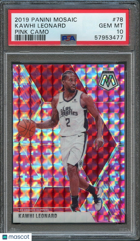 2019-20 Mosaic Pink Camo #78 Kawhi Leonard PSA 10 Clippers