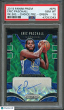 2019 Panini Prizm Rookie Sig Green#209 2/8 Eric Paschall Signed Card PSA 10