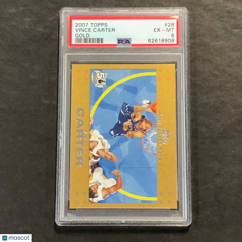 2007 Topps #28 Vince Carter PSA 6 EX-MT