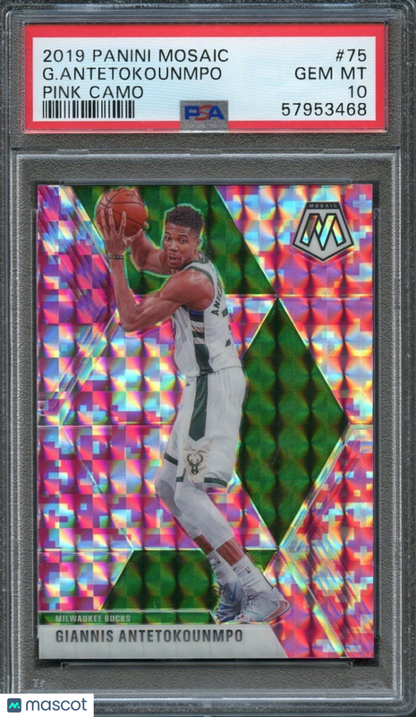 2019-20 Mosaic Pink Camo #75 Giannis Antetokounmpo PSA 10 Bucks