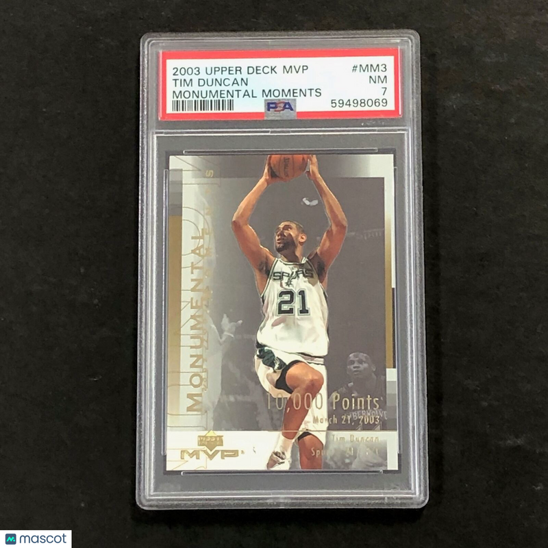 2003 Upper Deck MVP #MM3 Tim Duncan PSA 7 Monumental Moments
