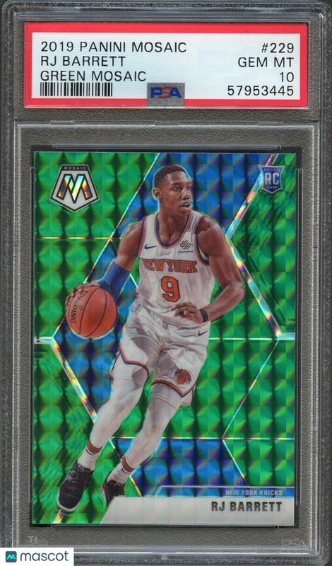2019-20 PANINI MOSAIC GREEN #229 RJ BARRETT PSA 10 RC Knicks