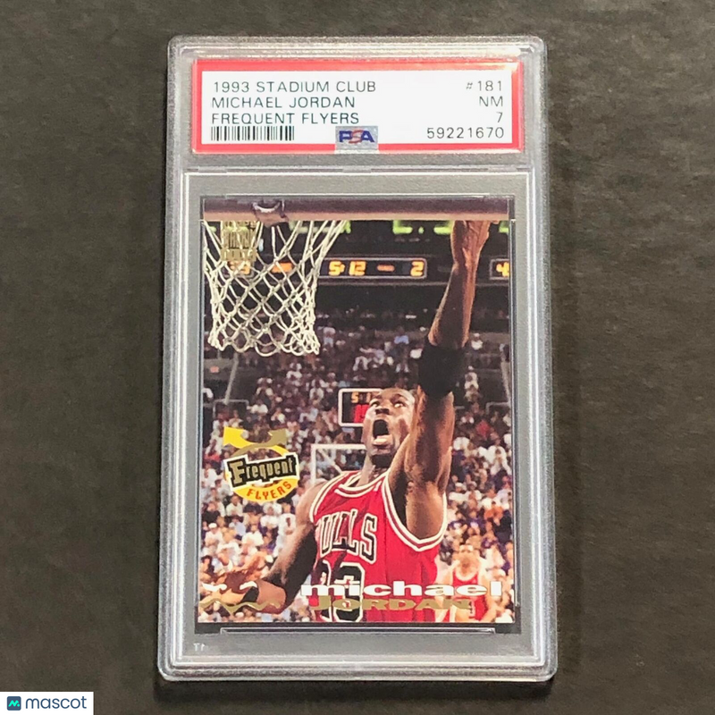 1993 Stadium Club #181 Frequent Flyers Michael Jordan PSA 7 NM Bulls