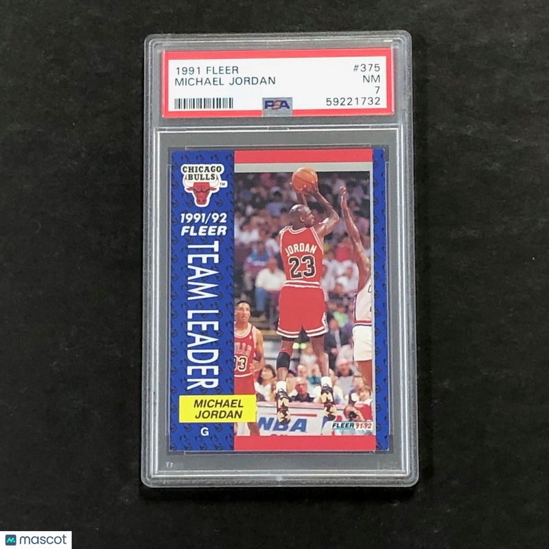 1991 Fleer #375 Michael Jordan PSA 7 NM Bulls