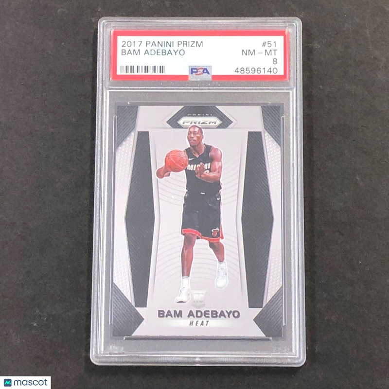 2017 Panini Prizm #51 Bam Adebayo PSA 8 NM-MT Heat