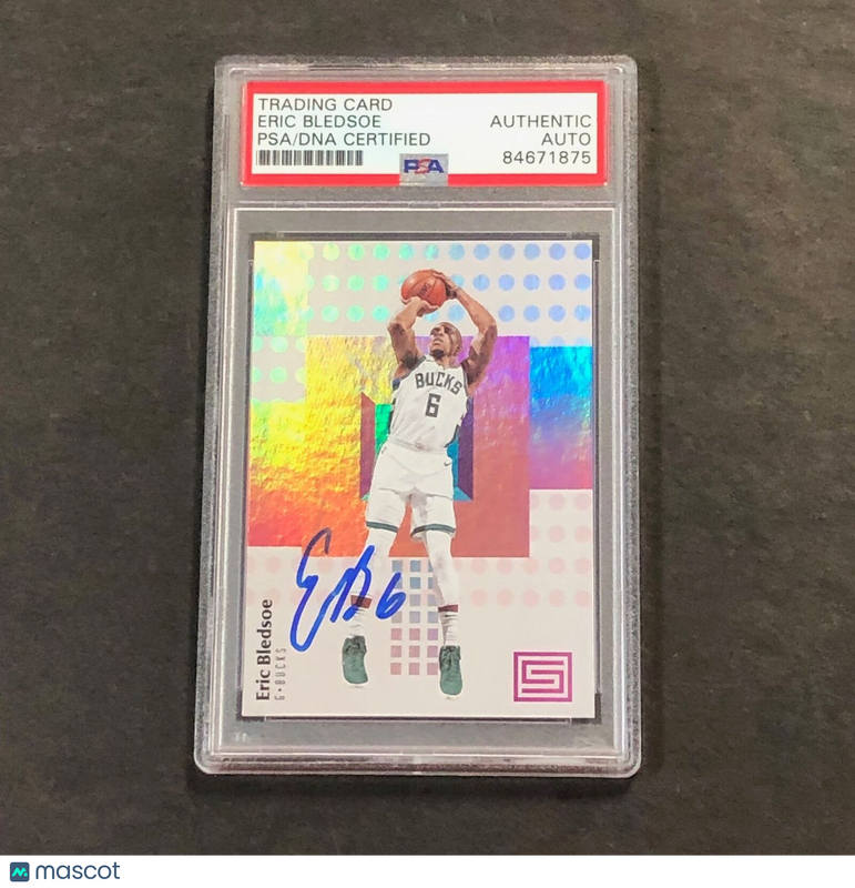 2017-18 Panini Status #27 Eric Bledsoe Signed Card PSA Slabbed Bucks