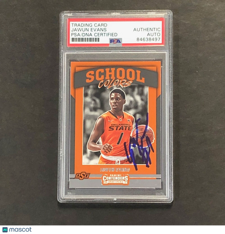 2017-18 Panini Contenders Draft Picks School Colors #23 JAWUN EVANS Signed Card