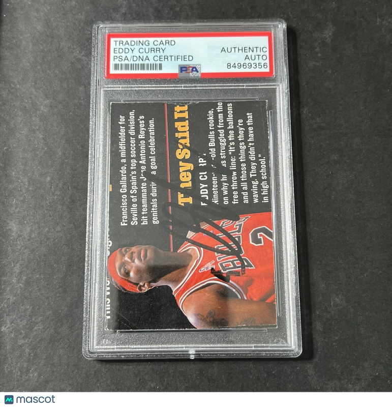 1993-94 Skybox #412 Eddy Curry Signed Card PSA Mint Slabbed Auto Bulls