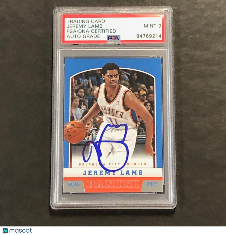 2013-14 Panini Basketball #284 Jeremy Lamb Signed Card AUTO 9 PSA Slabbed Thunde