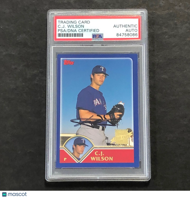 2003 Topps #313 C.J. Wilson Signed Card Auto PSA Slabbed Texas Rangers