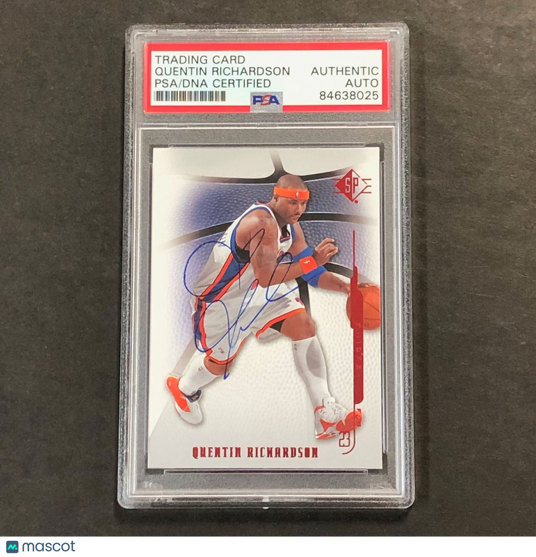 2008-09 Upper Deck Basketball #15 Quentin Richardson Signed Card Auto PSA Slabbed Knicks