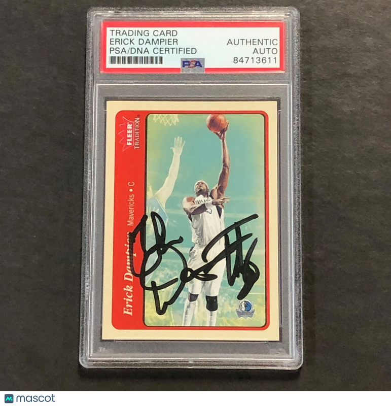 2004-05 Fleer Tradition #120 ERICK DAMPIER Signed Card AUTO PSA Slabbed Dallas M