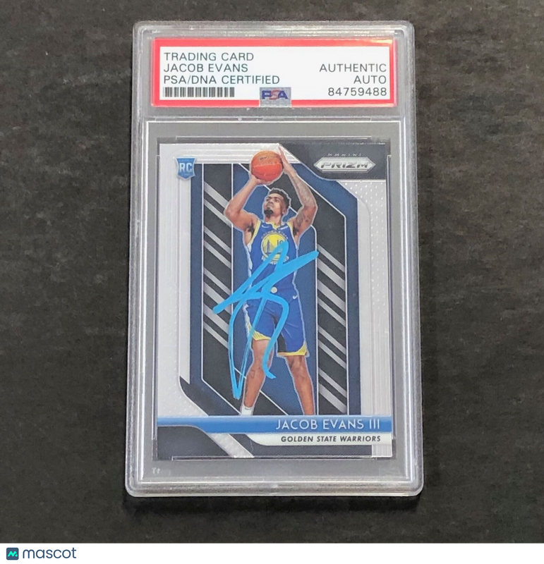 2018-19 Panini Prizm #212 Jacob Evans Signed Rookie Card AUTO PSA Slabbed RC War