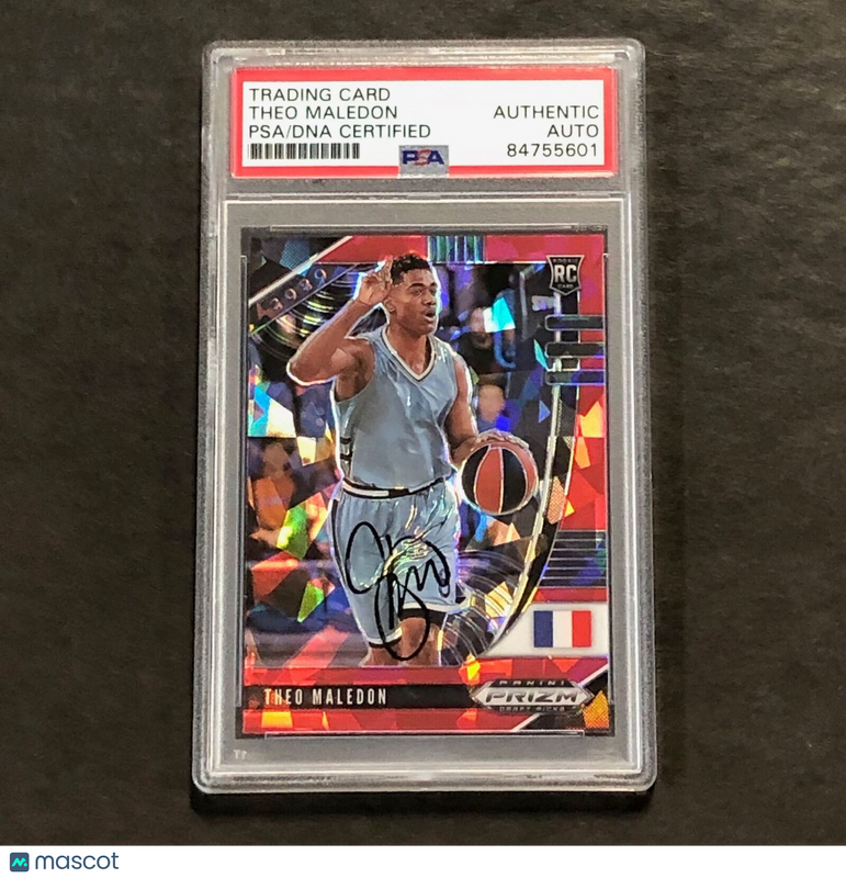 2020-21 Panini Prizm Draft Picks #57 Theo Maledon Signed Card Auto PSA Slabbed