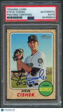 2017 Topps Heritage High Numbers #668 Steve Cishek Signed Card PSA Slabbed Auto