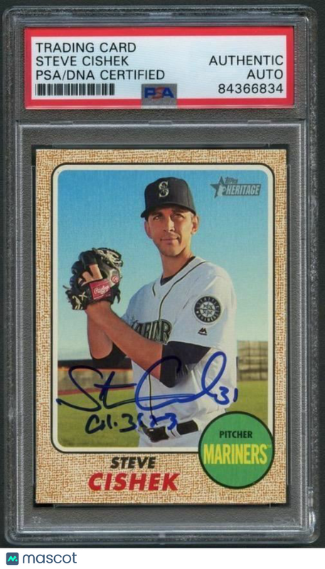 2017 Topps Heritage High Numbers #668 Steve Cishek Signed Card PSA Slabbed Auto