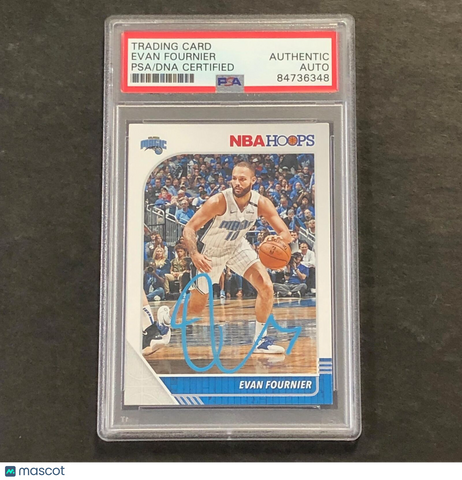 2019-20 Panini NBA Hoops #139 EVAN FOURNIER Signed Card AUTO PSA Slabbed Magic