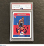 2017-18 NBA HOOPS #289 JAWUN EVANS Signed Card AUTO 10 PSA Slabbed RC Clippers