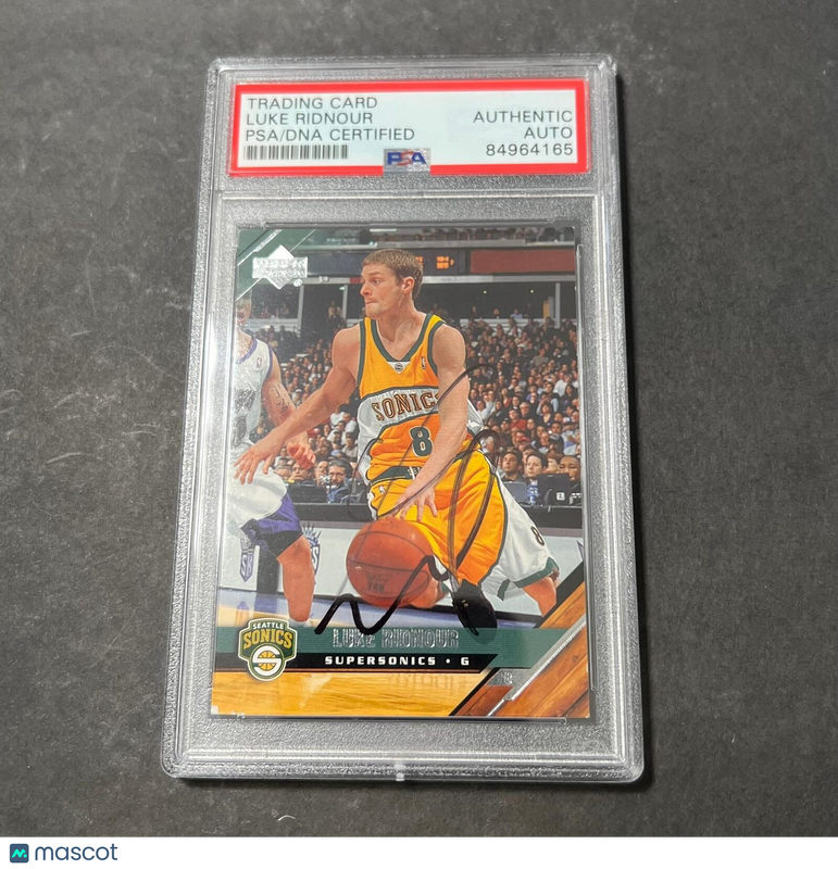 2005-06 Upper Deck #177 Luke Ridnour Signed Card AUTO PSA Slabbed