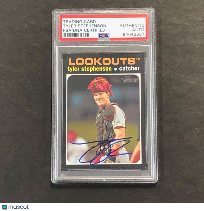 2020 Topps Heritage Lookouts #30 Tyler Stephenson Signed Card AUTO PSA Slabbed B