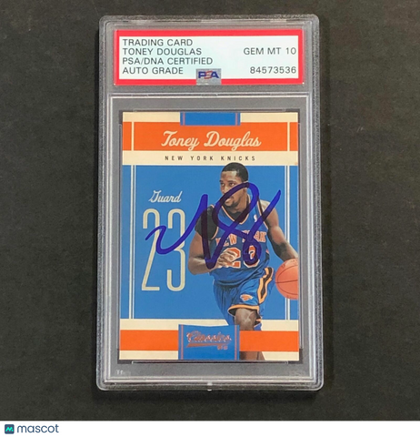 2010-11 Classics Basketball #56 Toney Douglas Signed Card AUTO 10 PSA Slabbed Kn