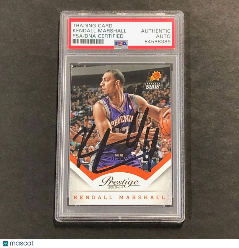 2013-14 Panini Prestige #119 Kendall Marshall Signed Card AUTO PSA Slabbed Suns