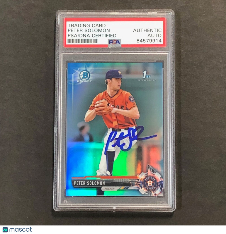 2017 Bowman Draft Chrome #BDC-148 PETER SOLOMON Signed Card PSA/DNA Slabbed Auto