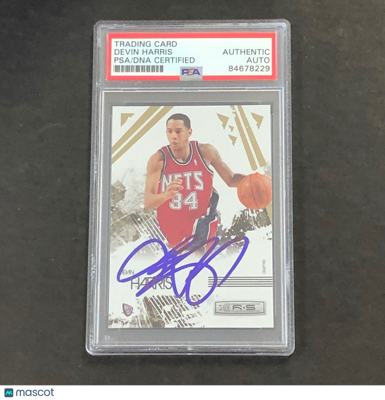 2009-10 Panini Rookies and Stars #57 Devin Harris Signed Card AUTO PSA Slabbed N