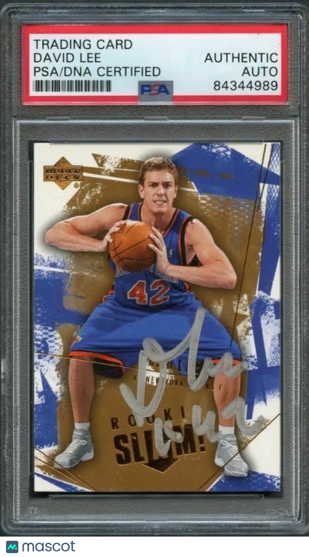 2005-06 Upper Deck Slam #97 David Lee Signed Card AUTO PSA Slabbed