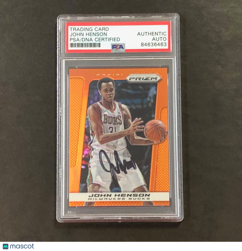 2012-13 Panini Orange Prizm #66 John Henson Signed Card AUTO PSA Slabbed
