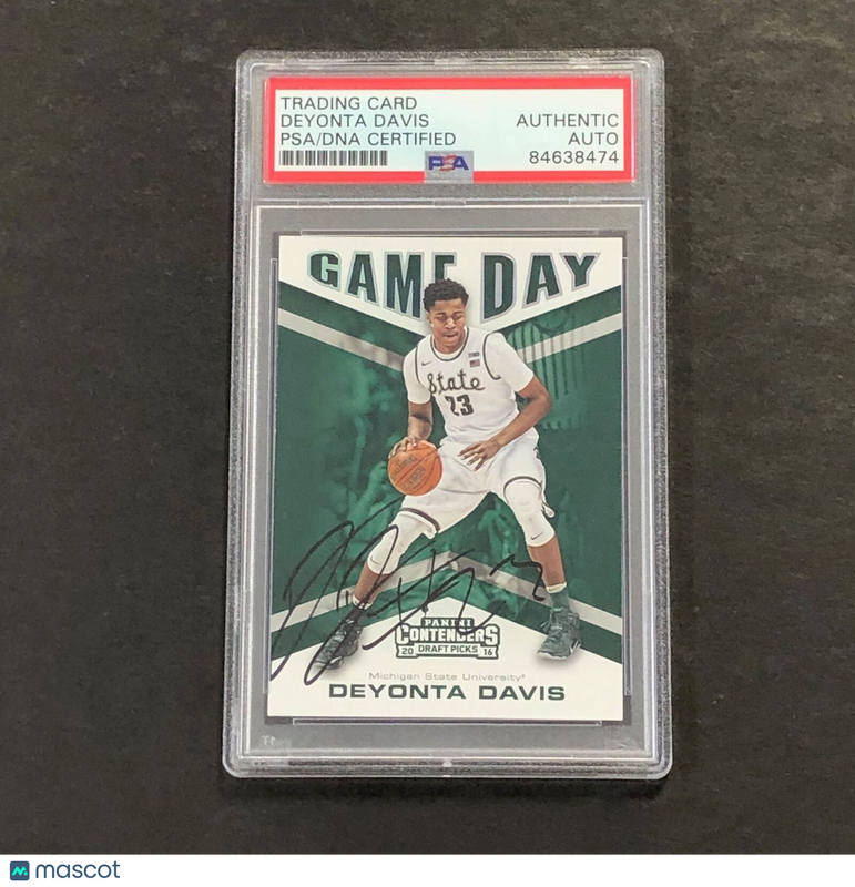 2016-17 Panini Contenders Draft Pick #11 Deyonta Davis Signed Card AUTO PSA Slab