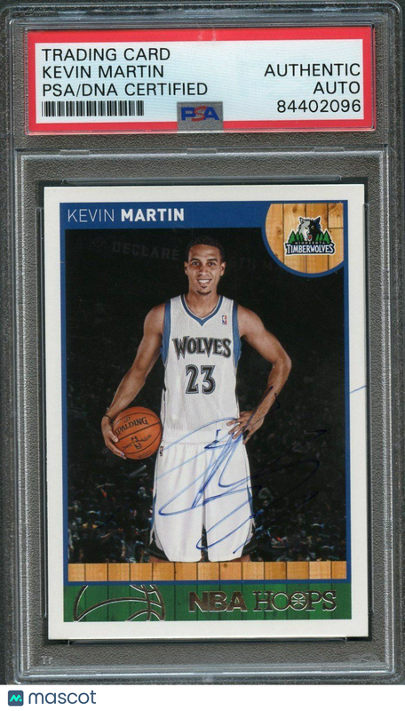 2013-14 NBA Hoops #208 Kevin Martin Signed Card AUTO PSA Slabbed Timberwolves