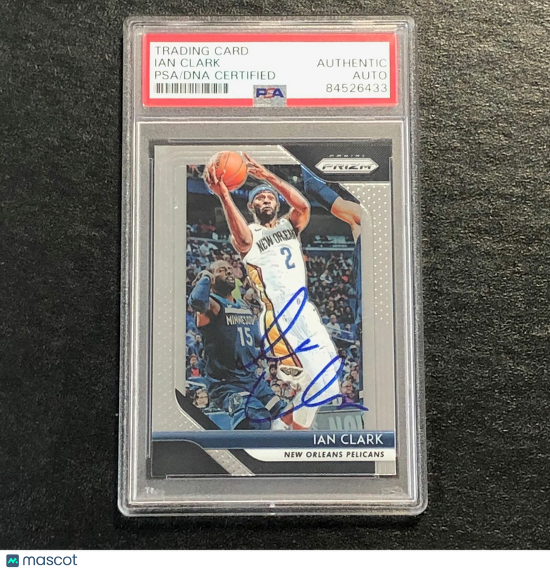 2018-19 Prizm Prizms #207 Ian Clark Signed Card AUTO PSA Slabbed Pelicans