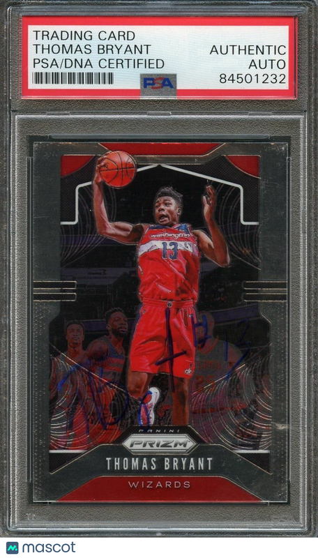 2019-20 PANINI PRIZM #195 THOMAS BRYANT Signed AUTO PSA Slabbed Wizards