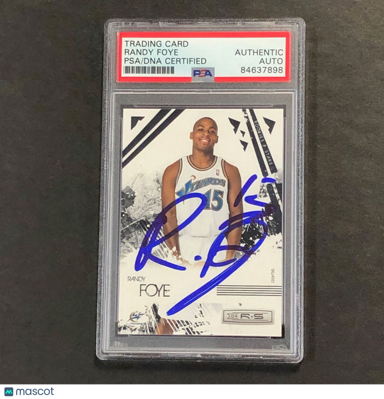 2009-10 Panini Rookies and Stars #100 Randy Foye Signed Card AUTO PSA Slabbed Wi