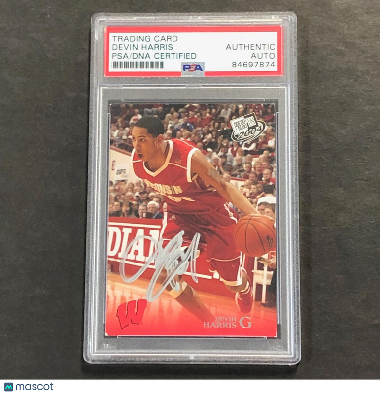 2004 Press Pass #14 Devin Harris Signed Card AUTO PSA Slabbed