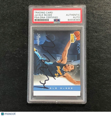 2012-13 Panini Prestige #4 JaVale McGee Signed AUTO PSA Slabbed Nuggets