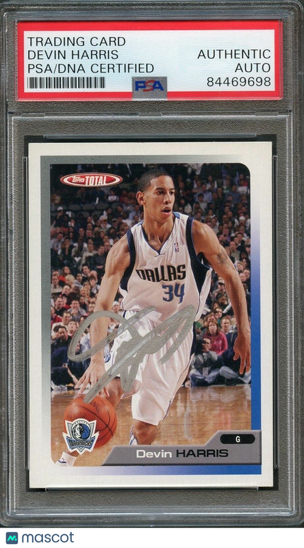 2005-06 Topps Total #46 Devin Harris Signed Card AUTO PSA Slabbed