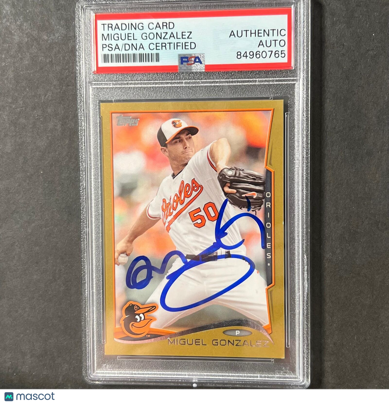 2014 Topps #434 Miguel Gonzalez Signed Card PSA Slabbed AUTO Orioles