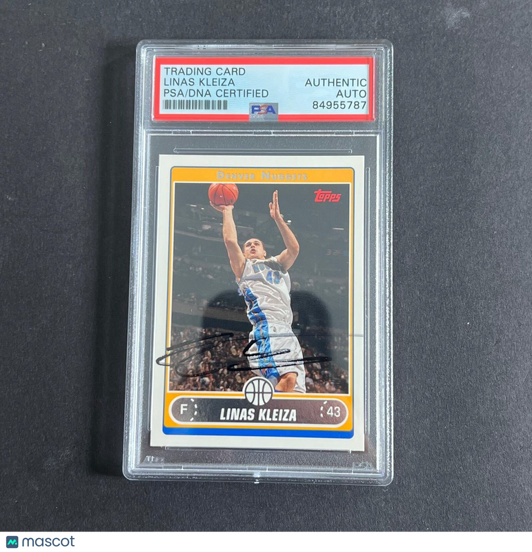 2005-06 Topps #127 Linas Kleiza signed Auto Card PSA/DNA Slabbed RC Nuggets