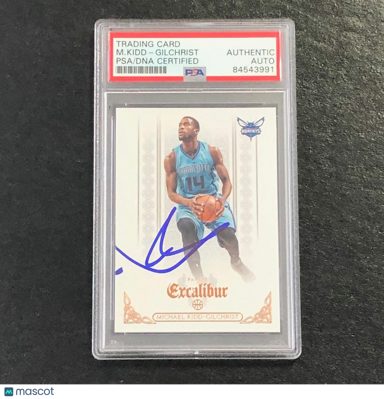 2014-15 Panini Excalibur #81 Michael Kidd-Gilchrist Signed Card AUTO PSA Slabbed