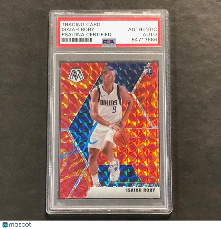 2019-20 Panini Mosaic Basketball #232 Isaiah Roby Signed Card PSA Slabbed RC Mav