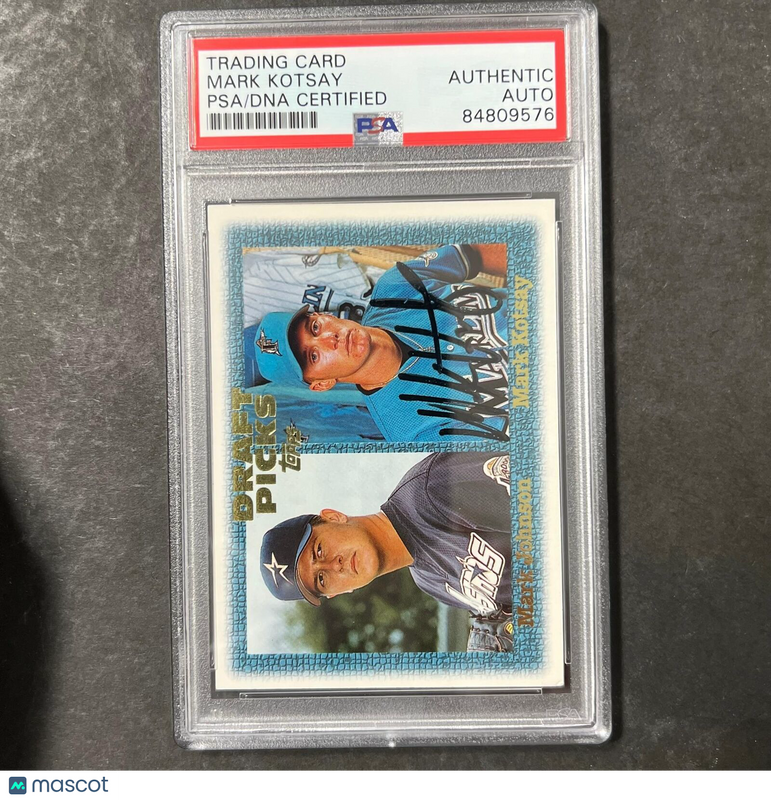 1995-96 Topps #483 Mark Kotsay Signed Card PSA Slabbed Auto Marlins