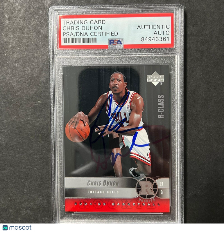 2004 Upper Deck #128 Chris Duhon Signed Card AUTO PSA Slabbed Bulls