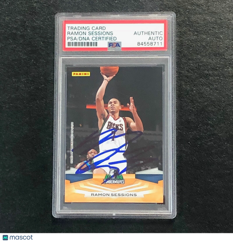 2009-10 Panini Basketball #103 Ramon Sessions Signed Card Auto PSA Slabbed Timberwolves