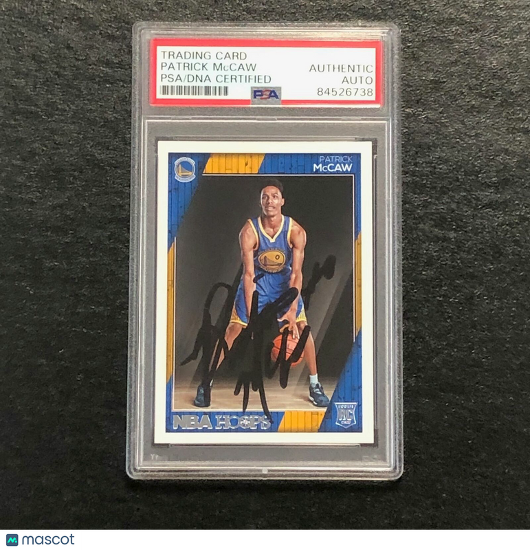 2016-17 NBA Hoops #293 Patrick McCaw Signed Card AUTO PSA Slabbed RC Warriors