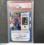 2020 Panini Contenders #91 Devon Dotson Signed Card AUTO PSA Slabbed Jayhawks