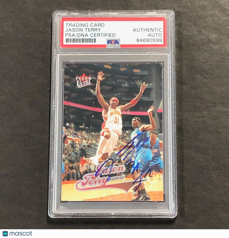 2004-05 Fleer Ultra #36 Jason Terry Signed Card AUTO PSA Slabbed Hawks