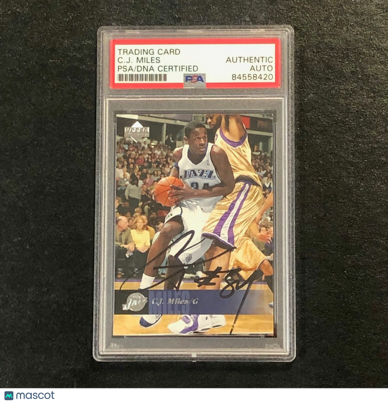 2006-07 Upper Deck #192 C.J. Miles Signed Card PSA Slabbed Jazz